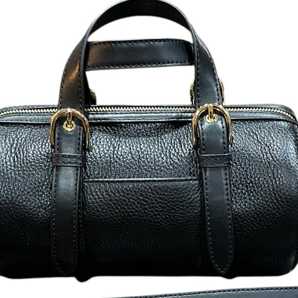 Michael Kors Stanton Patchwork Leather Studded Med Barrel Bag Cross Body Animal - Picture 5 of 10